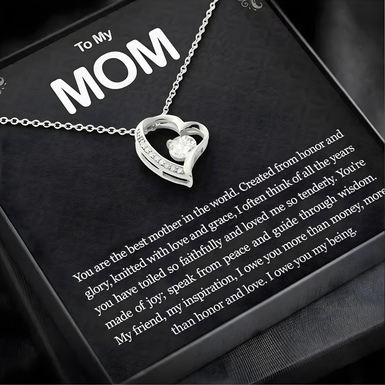 Heart-Shaped Pendant Necklace - Heartfelt Mother's Day Gift